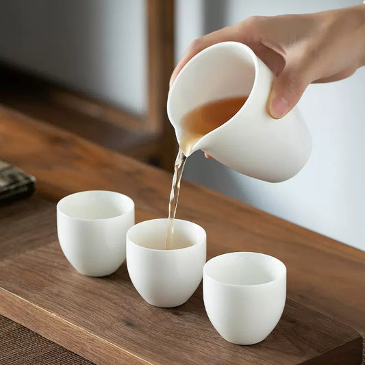 Mutton Fat Jade Porcelain Tea Cups: Enhancing Life Quality and Personal Charm for Tea Enthusiasts