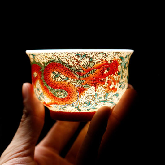 Enamel Dragon - Kingwares Tea Cups - Kingwares