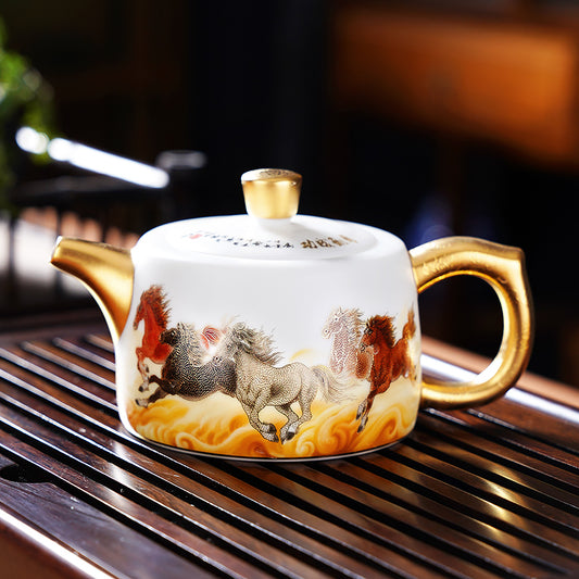 Painting of Steeds - Kingwares Teapots - Kingwares