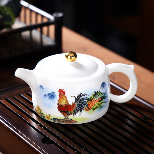 Golden Rooster Crows (Extra Large ) - Kingwares Teapots - Kingwares