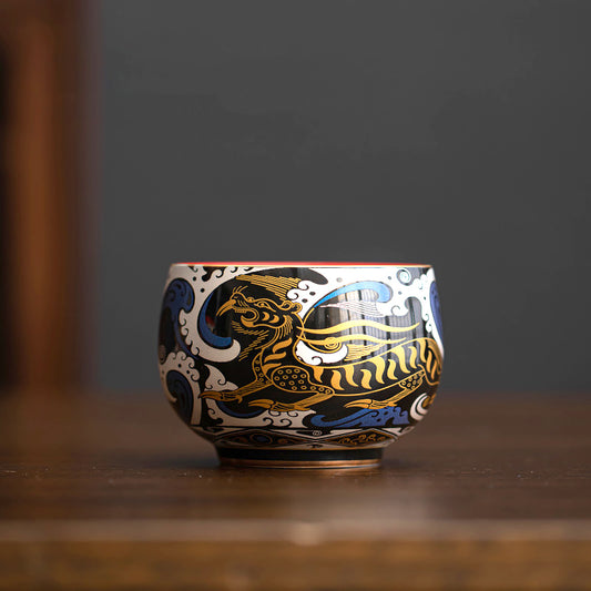 White Tiger Totem - Kingwares Tea Cups - Kingwares