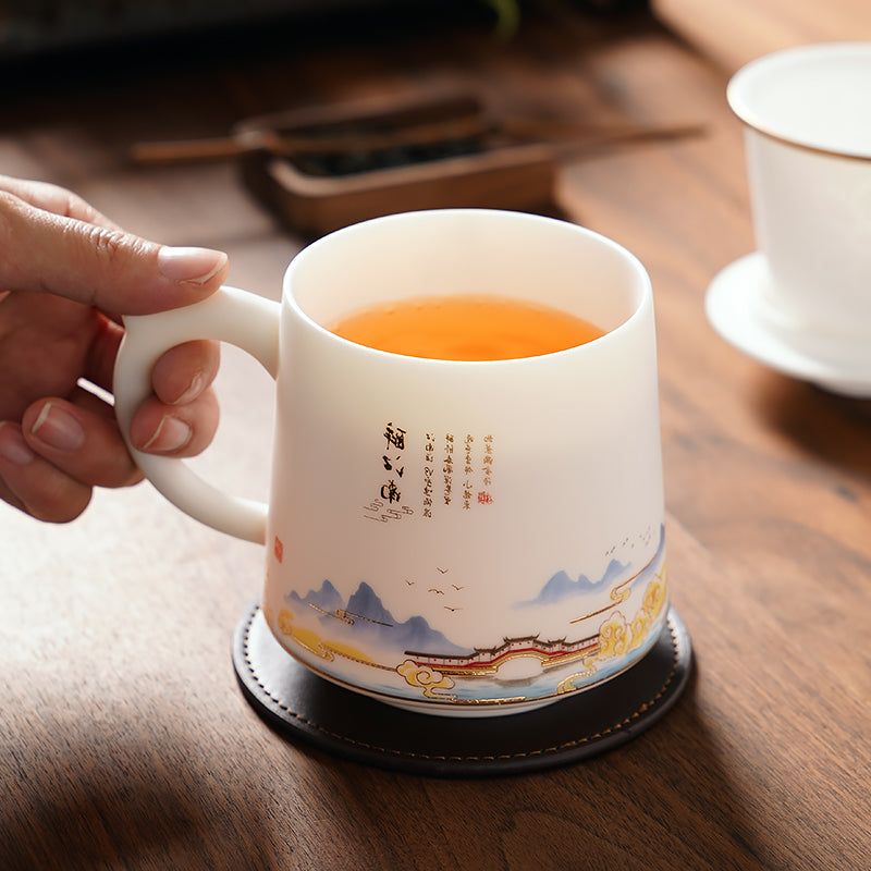 Exquisite Tea Mugs Showcase the Beauty of Jiangnan