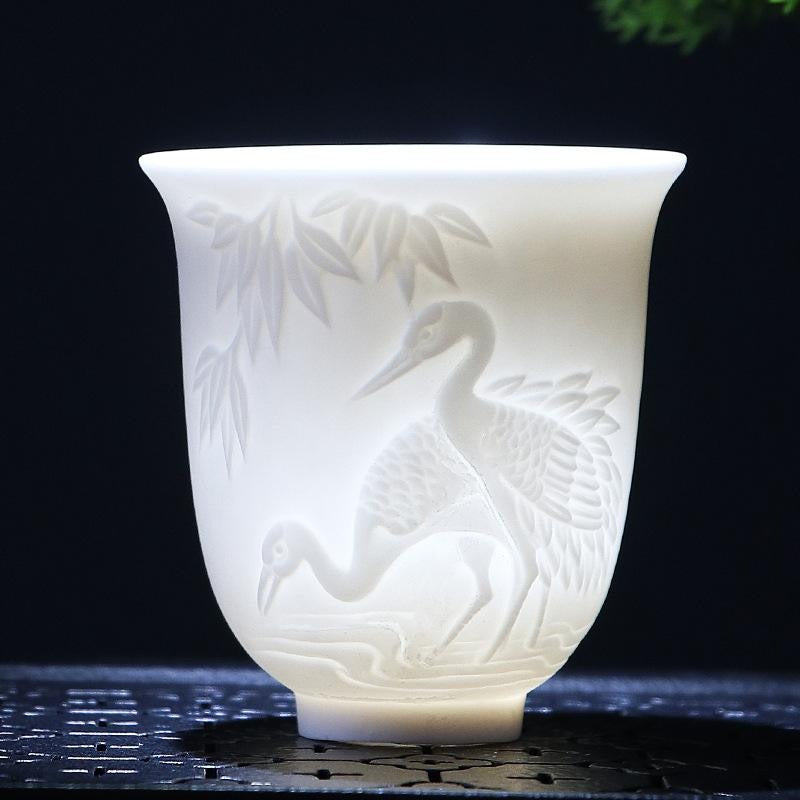 Design Styles of Mutton fat jade porcelain Tea Sets