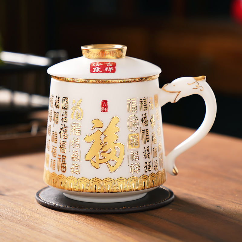 "Fu" tea mug， brings blessing and good luck