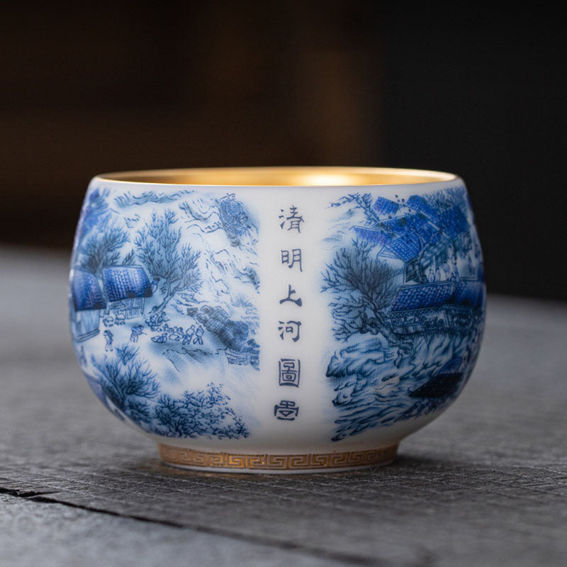 Along the River During the Qingming Festival" teacup, a fusion of famous paintings and teacups
