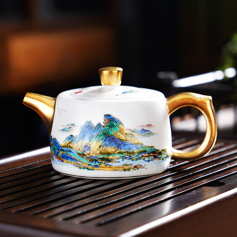 Mountains View Tea Pot, Reflecting the Beauty of Nature