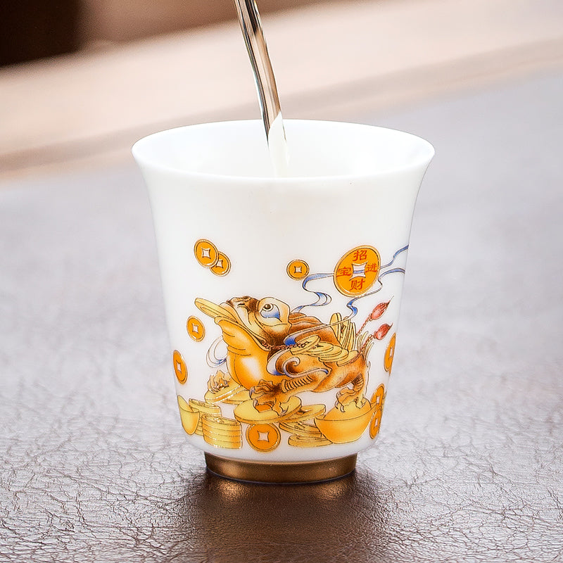 Elegant and Exquisitely Detailed Mythical Toad Tea Cup