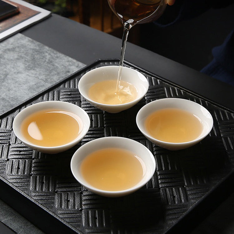 Mutton fat jade porcelain Tea Set: Making Tea Tasting an Artistic Experience