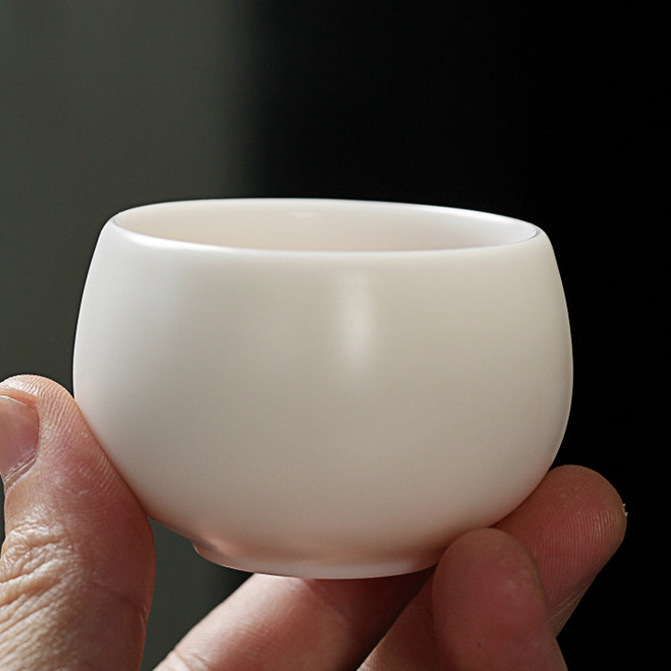 What is the "Unglazed Firing Cup" of Mutton Fat Jade Porcelain?