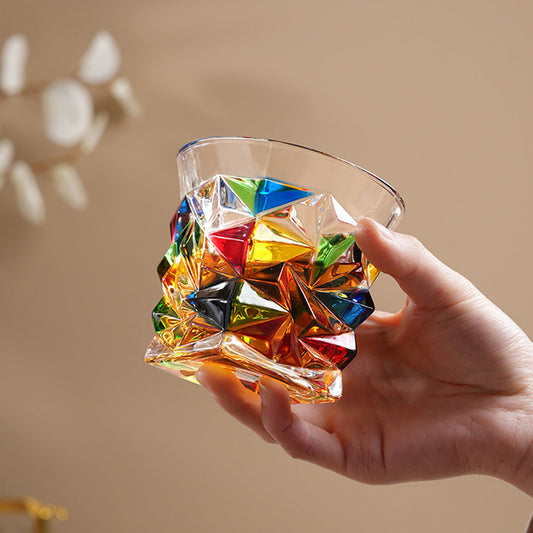 Colorful Fold Whiskey Glasses - Kingwares Crystal Whiskey Glass - Kingwares