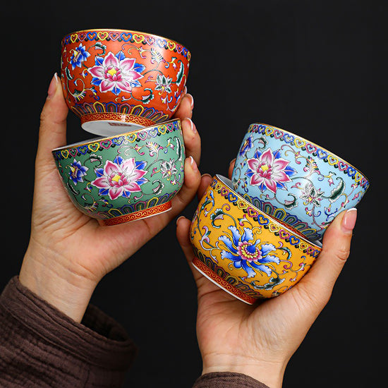Enamel Flowers — Kingwares Tea Cups | Kingwares