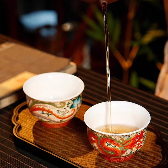 Enamel Dragon — Kingwares Tea Cups | Kingwares