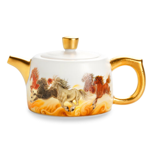 Painting of Steeds — Kingwares Teapots | Kingwares