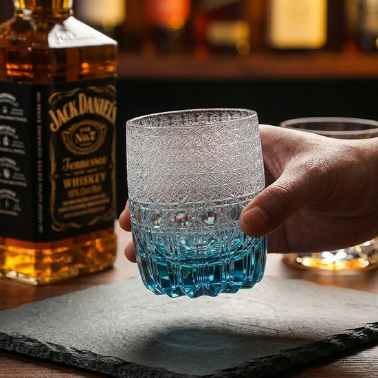 Ice Blue Whiskey Glasses — Kingwares Crystal Whiskey Glass | Kingwares
