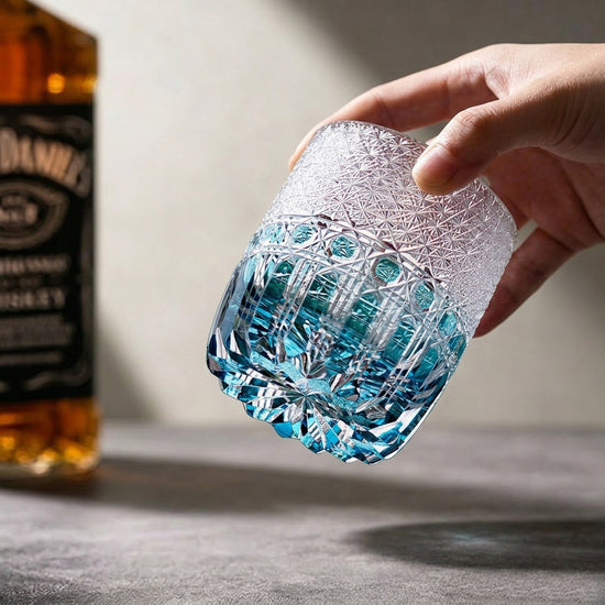 Ice Blue Whiskey Glasses — Kingwares Crystal Whiskey Glass | Kingwares
