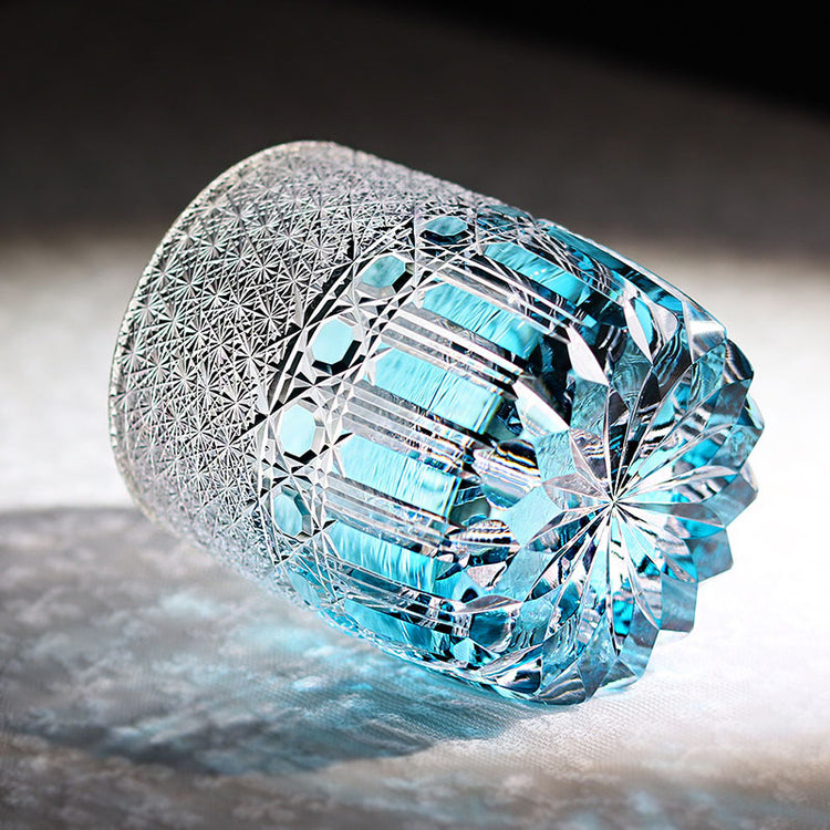 Ice Blue Whiskey Glasses