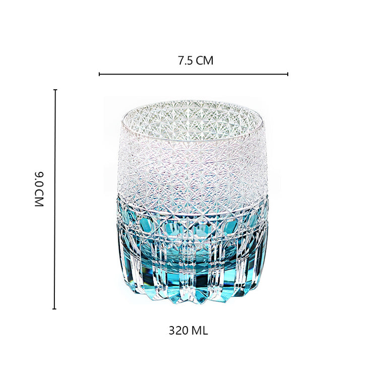 Ice Blue Whiskey Glasses