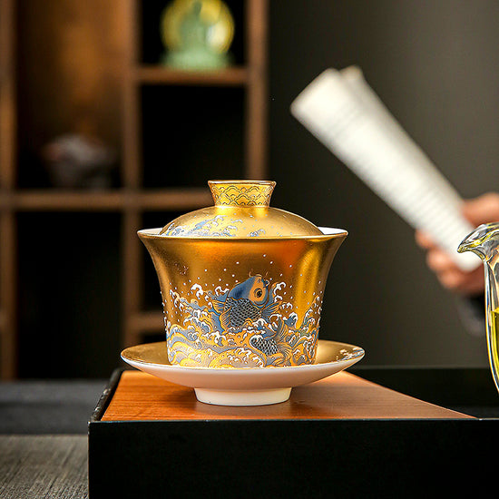 Carp Leaping — Kingwares Gaiwan | Kingwares