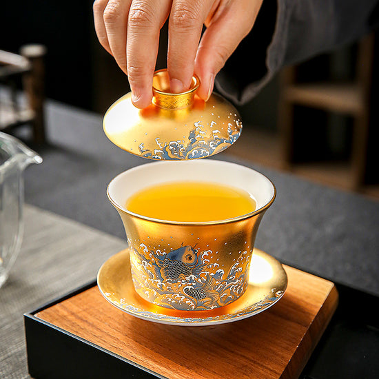 Carp Leaping — Kingwares Gaiwan | Kingwares