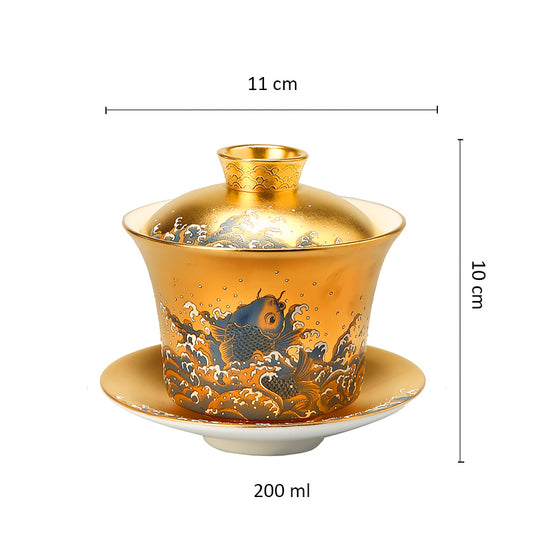 Carp Leaping — Kingwares Gaiwan | Kingwares