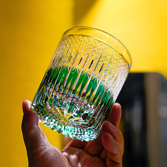 Star Veins Whiskey Glasses - Kingwares Crystal Whiskey Glass - Kingwares