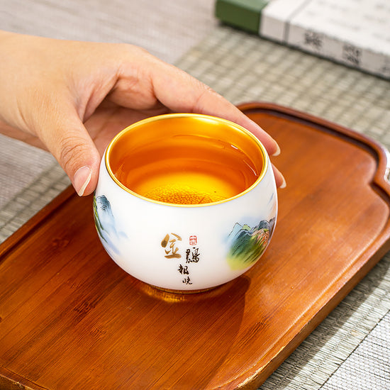 Golden Rooster Crows — Kingwares Tea Cups | Kingwares