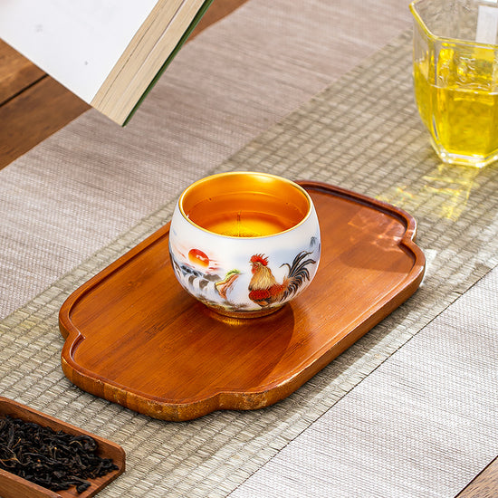 Golden Rooster Crows — Kingwares Tea Cups | Kingwares