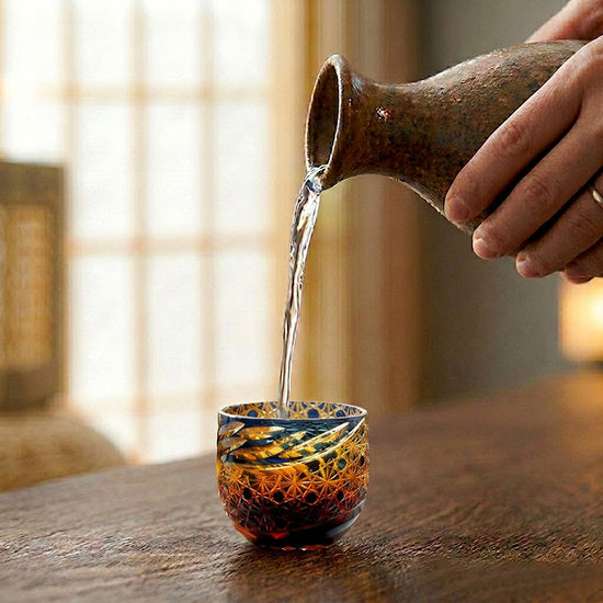 Water Pattern Sake Glasses — Kingwares Crystal Sake Glass | Kingwares