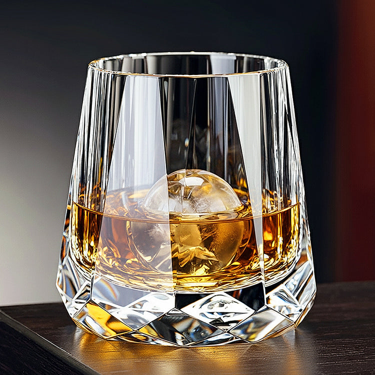 Zeus's Stone Whiskey Glasses, stone-inspired rocks glass for whiskey and bourbon