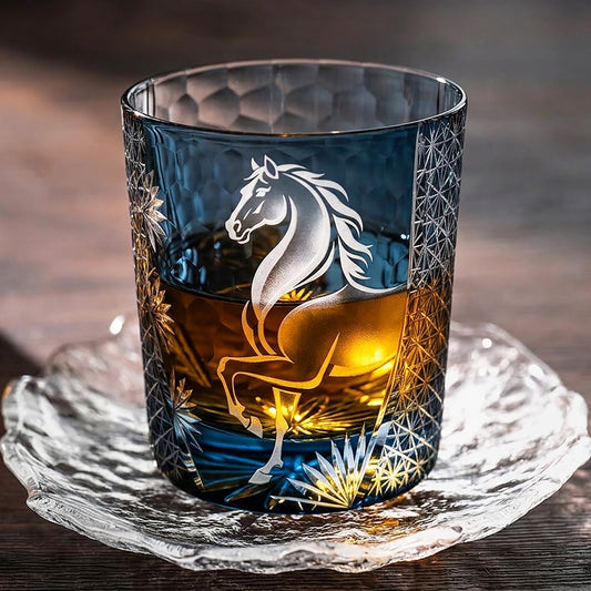 Horse Whiskey Glasses - Kingwares Crystal Whiskey Glass - Kingwares
