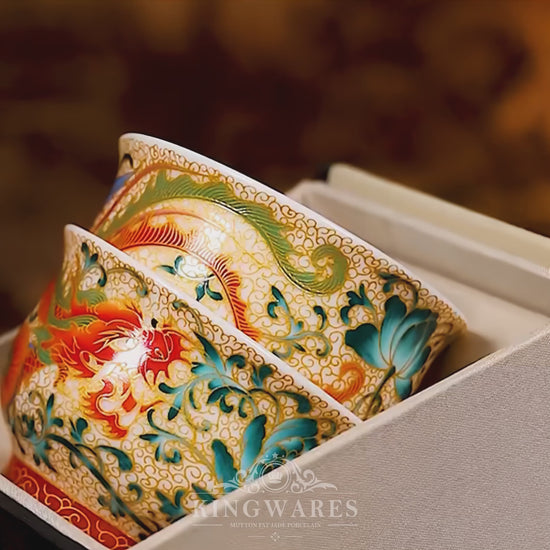 Enamel Dragon — Kingwares Tea Cups | Kingwares