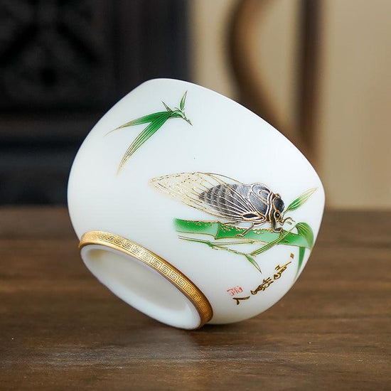 Cicada Mutton Fat Jade Porcelain - Kingwares