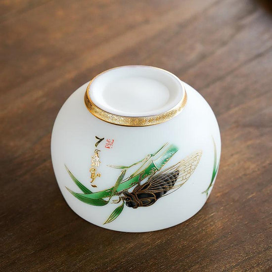Cicada Mutton Fat Jade Porcelain - Kingwares